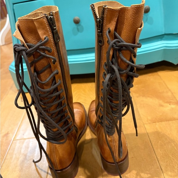 Bed Stu women’s tall Acelia Cobbler leather boots handmade 7 cognac brown - Picture 5 of 9